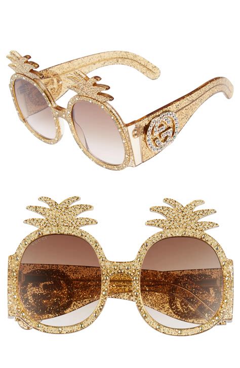 pineapple sunglasses gucci|gucci swarovski sunglasses.